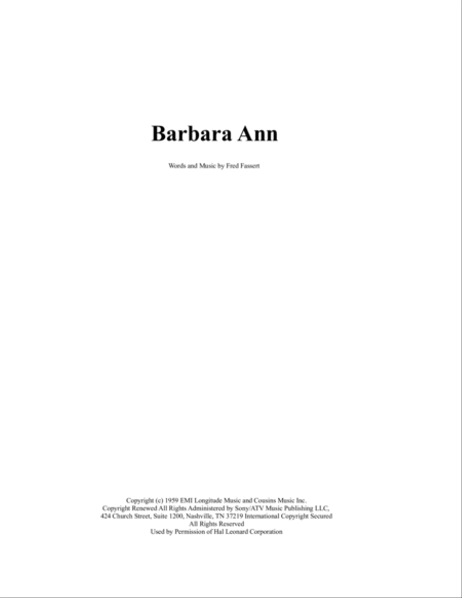 Barbara Ann Jazz Ensemble scores gallery preview page 2