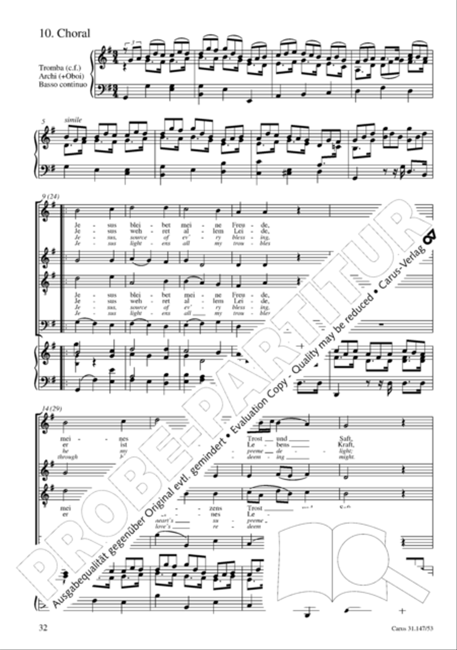 Heart and mouth and thought and action (Herz und Mund und Tat und Leben) (Herz und Mund und Tat und Leben) 4-Part scores gallery preview page 33