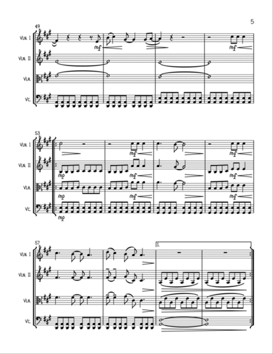 Chasing Cars String Trio scores gallery preview page 5