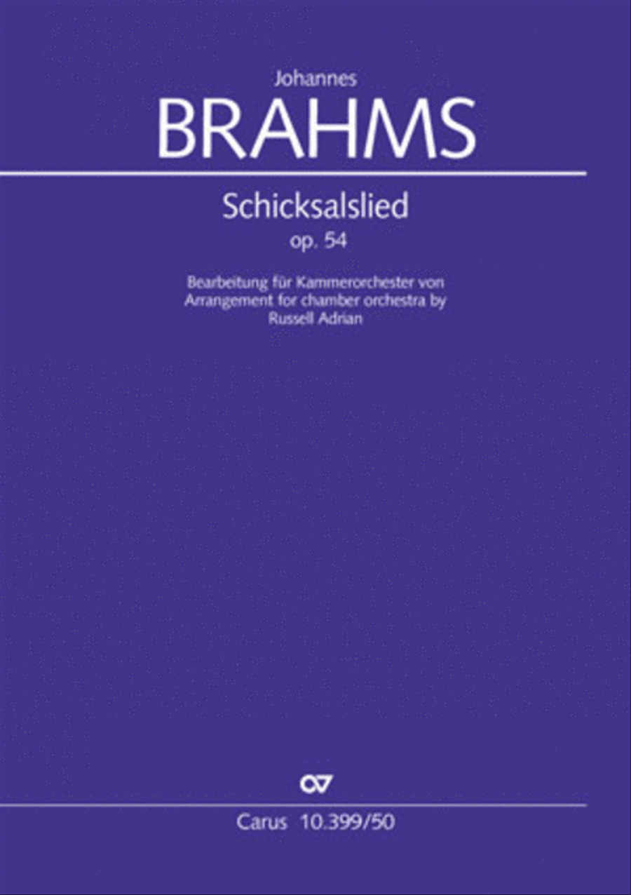 Schicksalslied, Op. 54 Schicksalslied, Op. 54 Choir scores gallery preview page 1