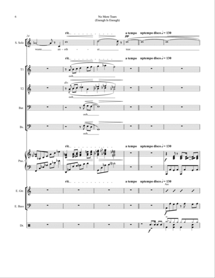 No More Tears (enough Is Enough) Small Ensemble scores gallery preview page 6