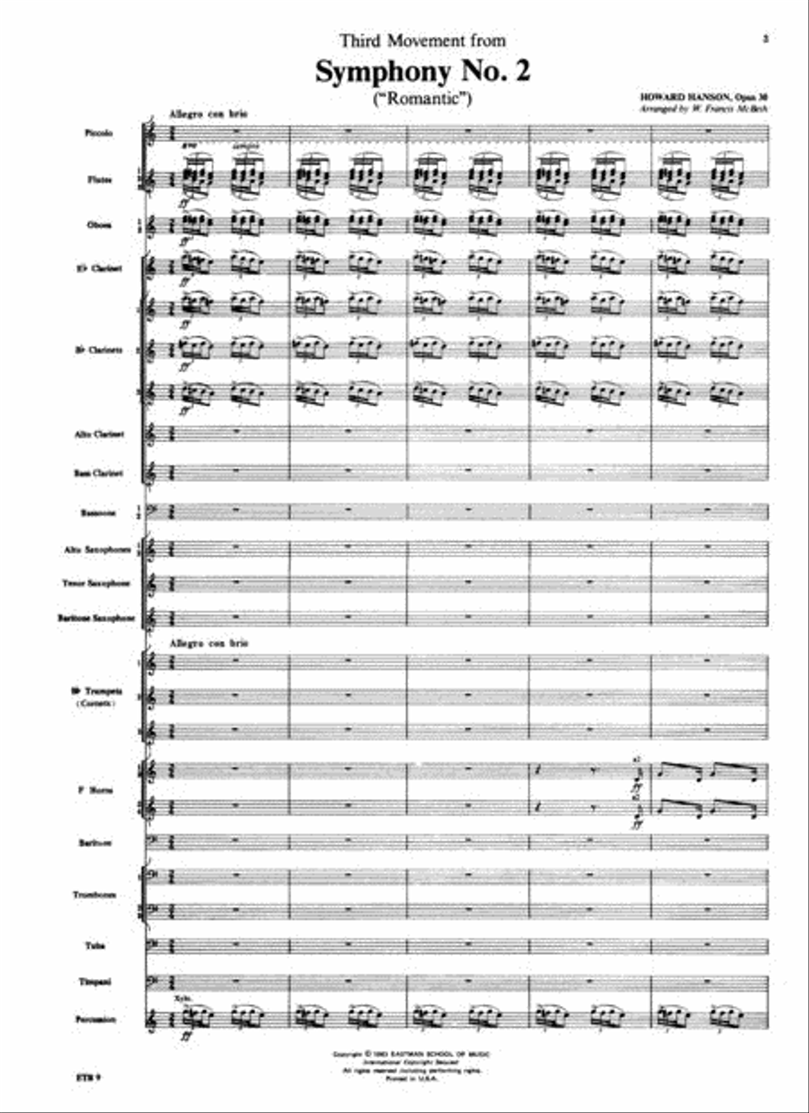 Third Movement from Symphony No. 2 Concert Band scores gallery preview page 2