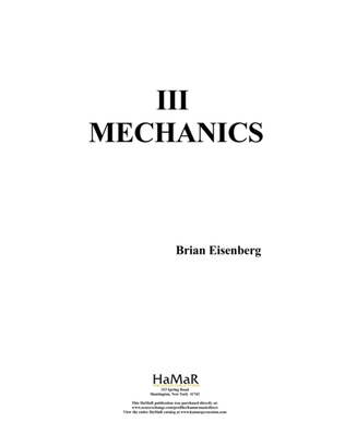 III Mechanics