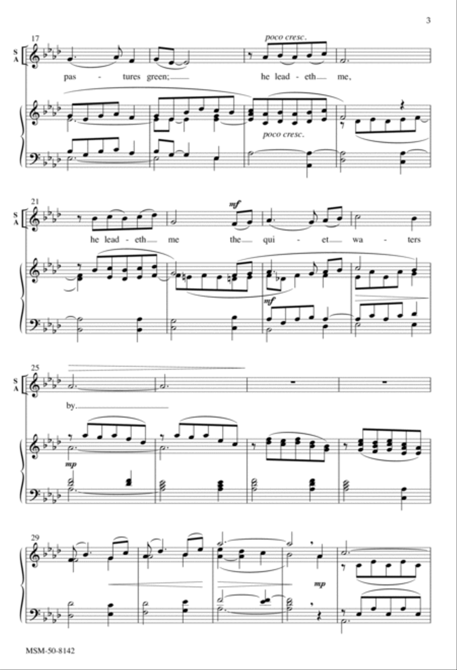 The Lord's My Shepherd 4-Part scores gallery preview page 3