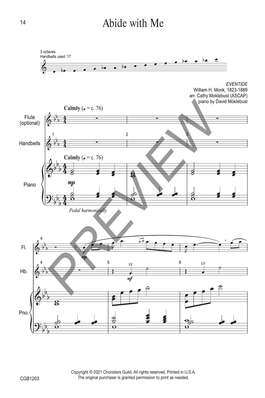 Sacred Solos for Bell Tree, Set 1: Solo Handbells Handbell scores gallery preview page 5