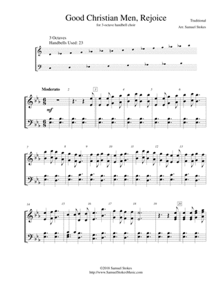 Good Christian Men, Rejoice (In Dulci Jubilo) - for 3-octave handbell choir