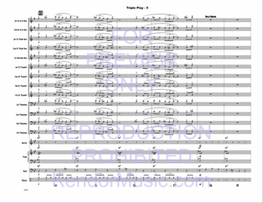 Triple Play Jazz Ensemble scores gallery preview page 6