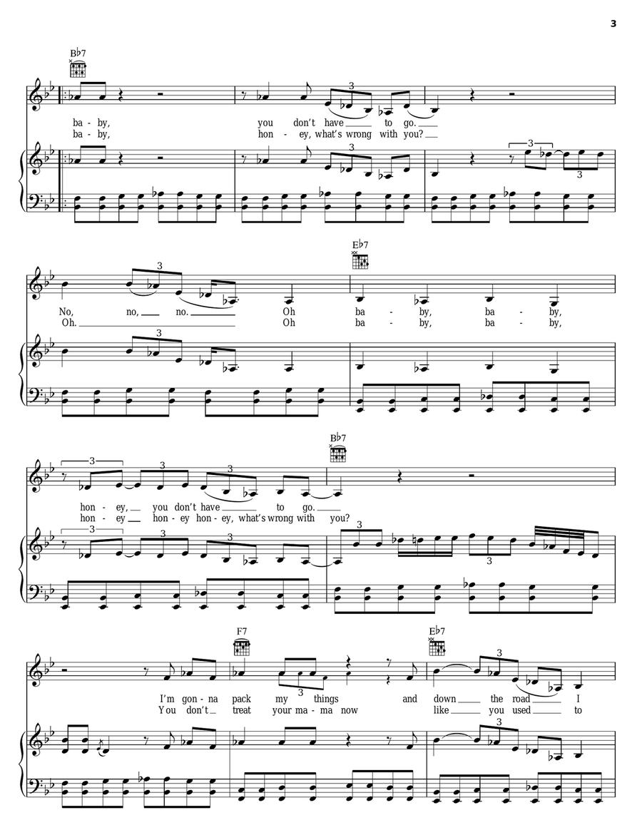 Baby, What You Want Me To Do Piano, Vocal, Guitar scores gallery preview page 3