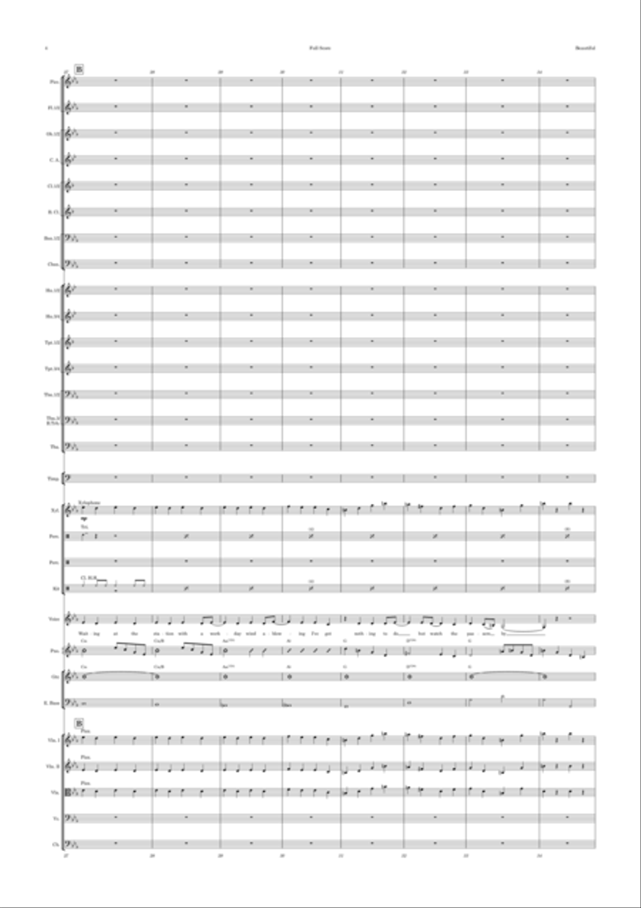 Beautiful Beautiful Full Orchestra scores gallery preview page 4