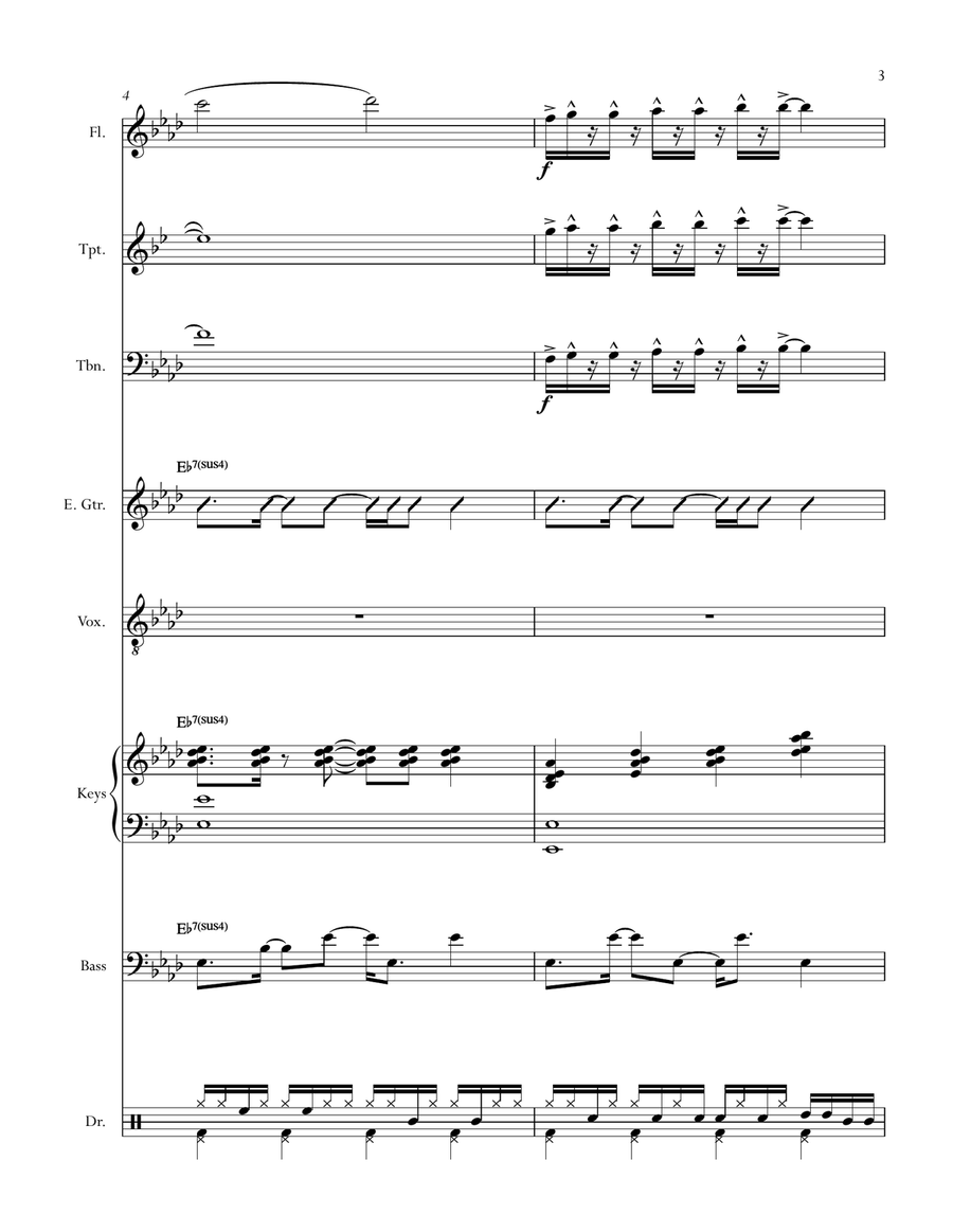 Love Boat Theme Large Ensemble scores gallery preview page 3