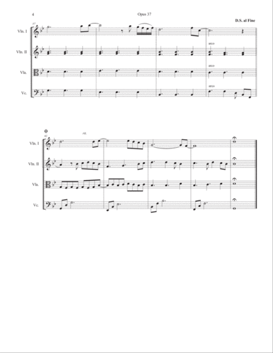 Opus 37 String Quartet scores gallery preview page 4