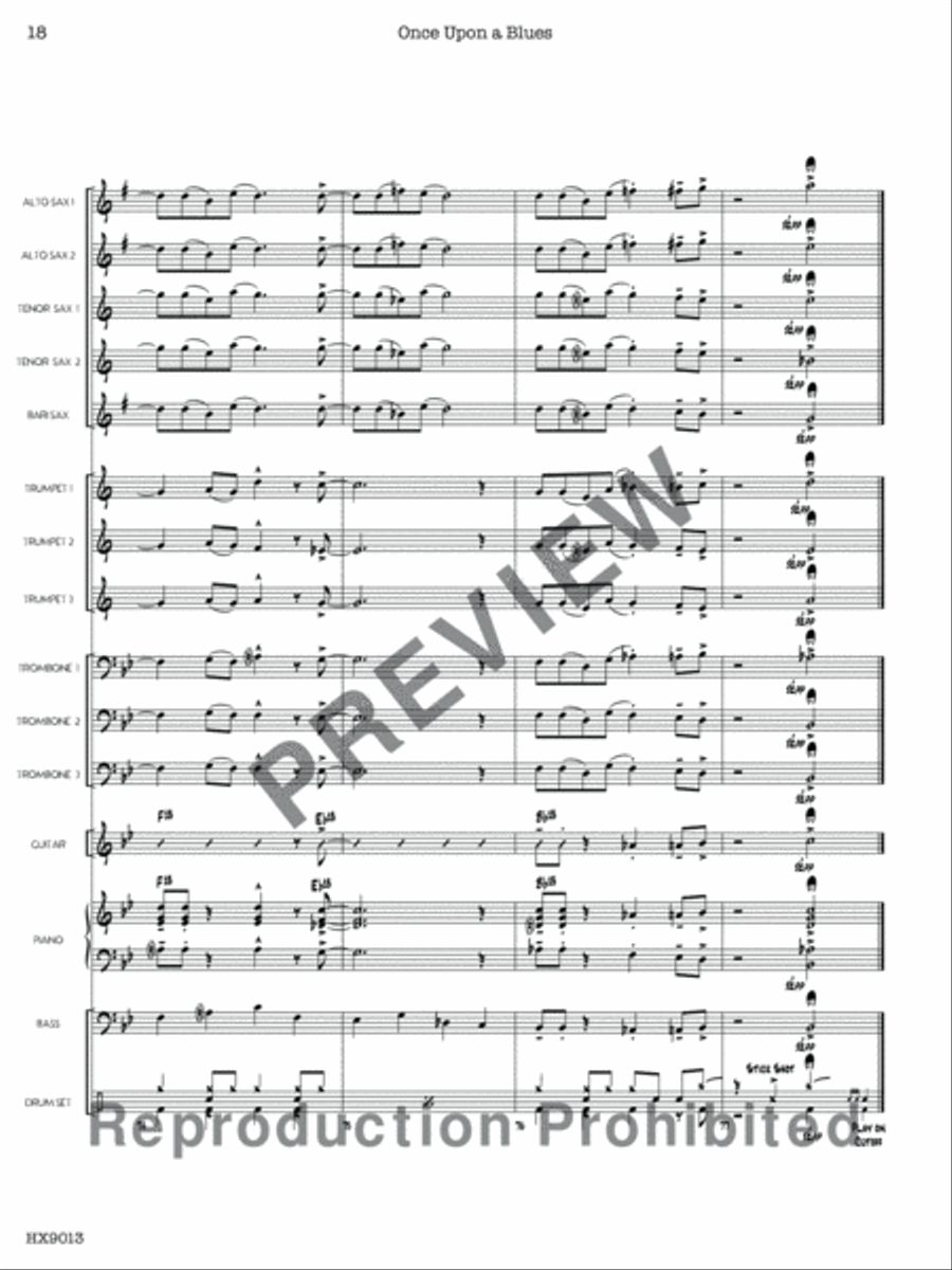 Once Upon a Blues Jazz Ensemble scores gallery preview page 19