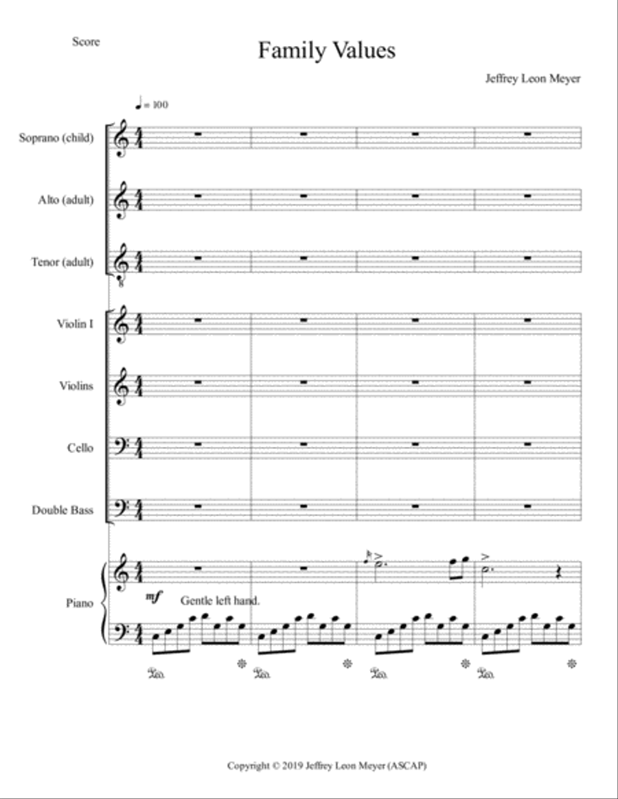 Family Values - SAT-Piano-Strings 4-Part scores gallery preview page 2