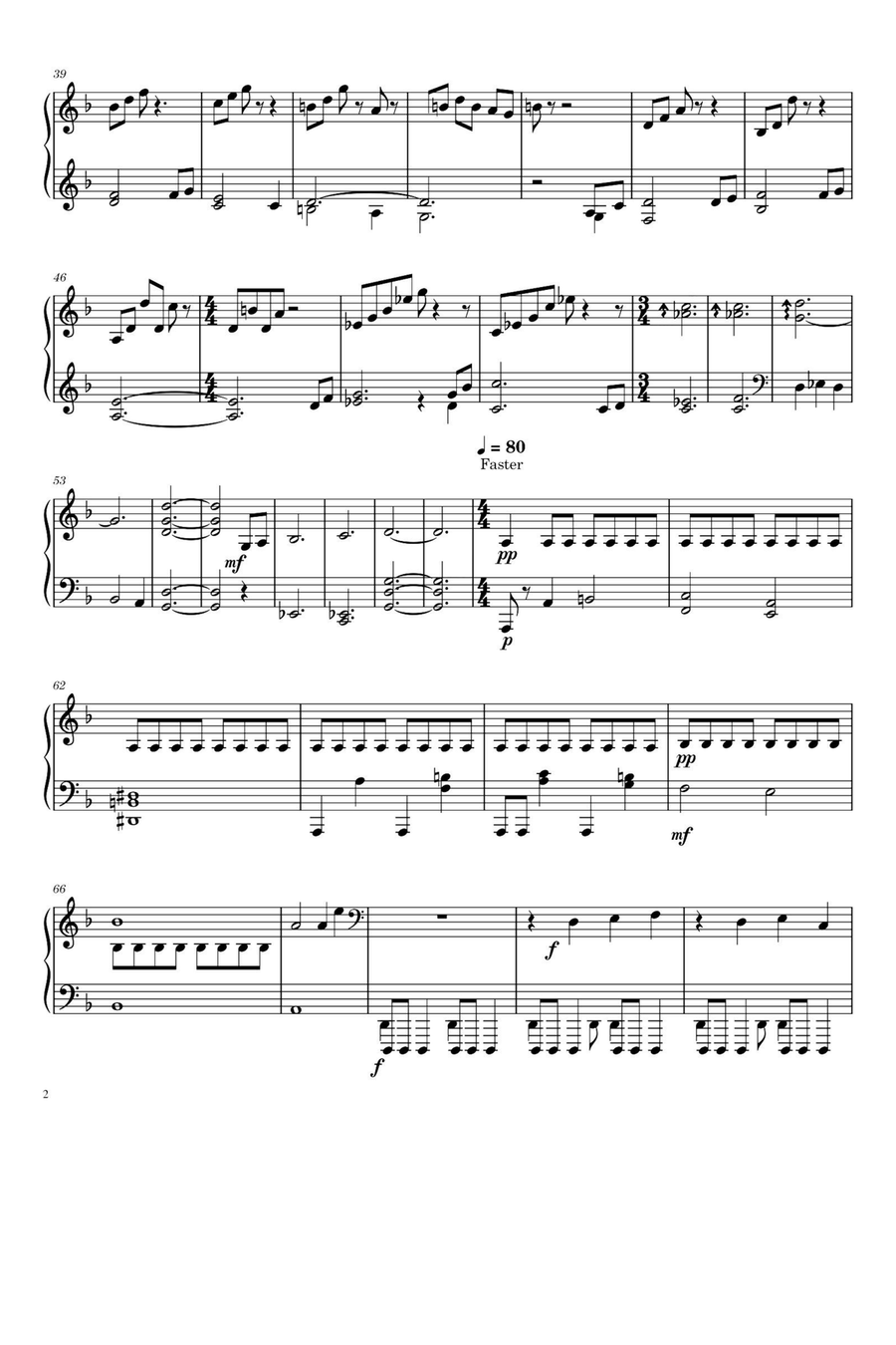 Underwater March Piano Solo scores gallery preview page 2