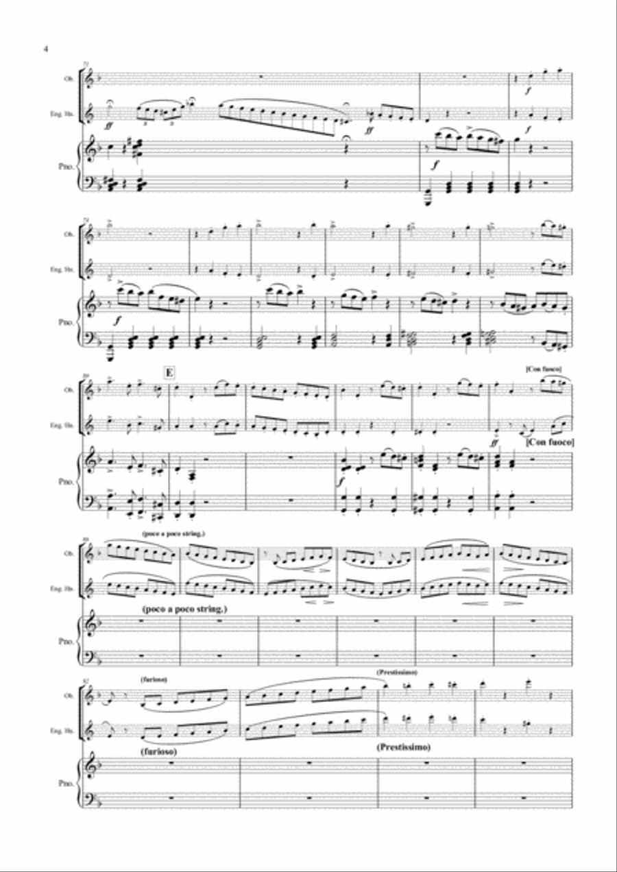 Konzertstück No.2, Op.114 arranged for Oboe, English Horn and piano Woodwind Ensemble scores gallery preview page 5