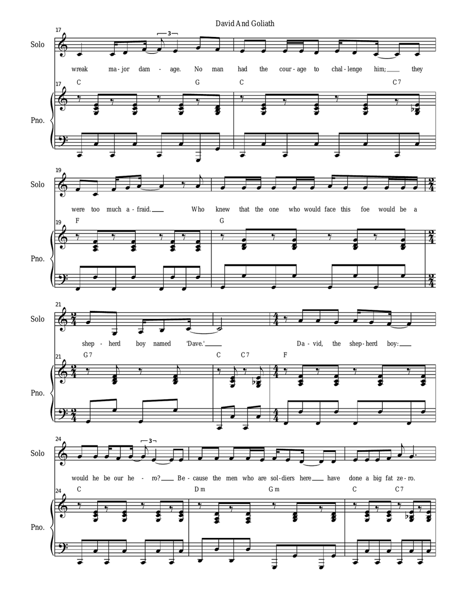David and Goliath Piano scores gallery preview page 3