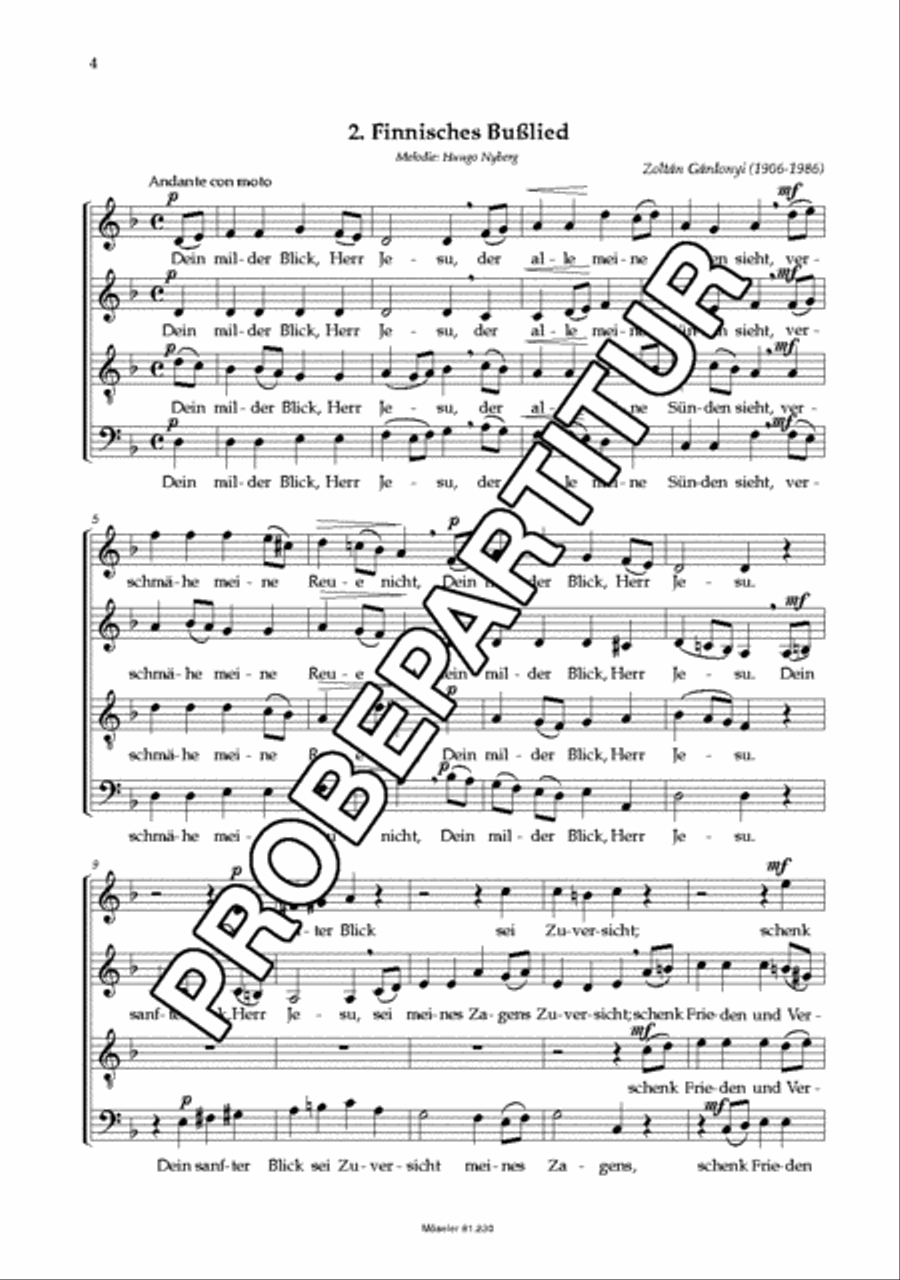 Drei Motetten 4-Part scores gallery preview page 5