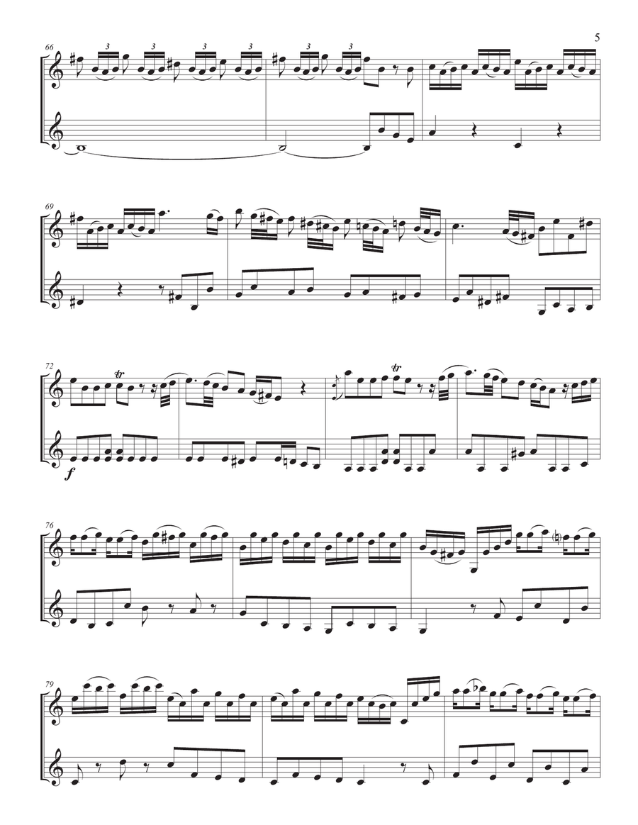 Concerto in a minor, TWV 51:a2 String Duet scores gallery preview page 6