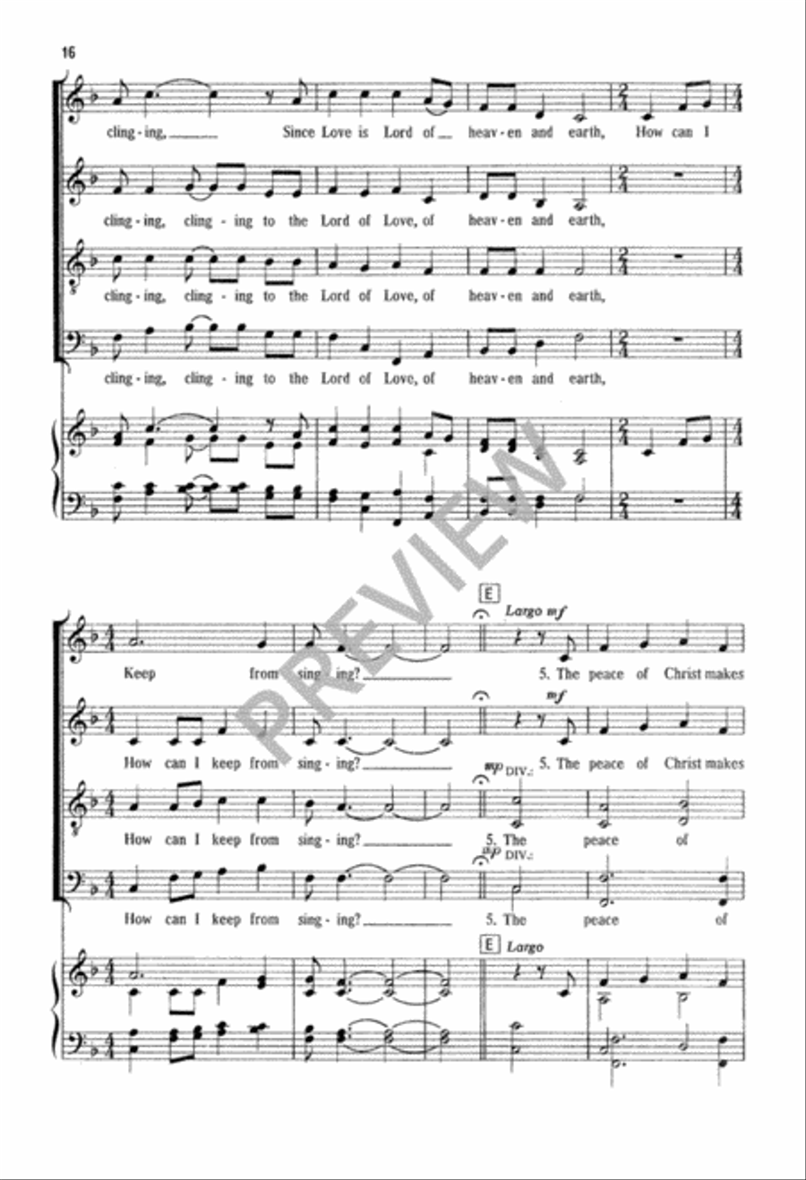 How Can I Keep from Singing Choir scores gallery preview page 17