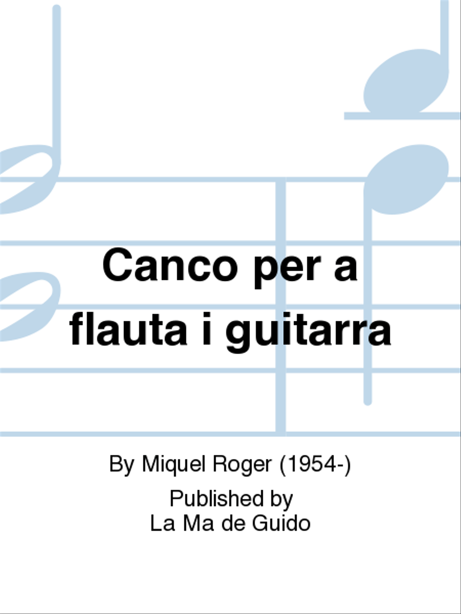 Canco per a flauta i guitarra Flute scores gallery preview page 1