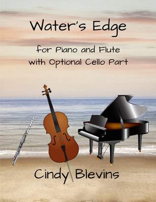 Book cover for Water's Edge, an original piece for Piano, Flute and Cello