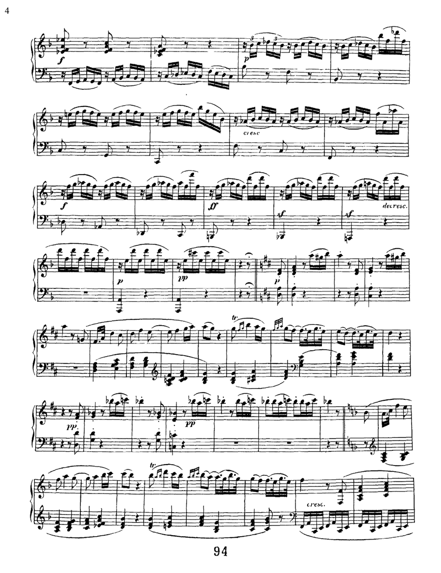 Sonata No. 6 In F Major, Op. 10, No. 2 Piano Solo scores gallery preview page 4