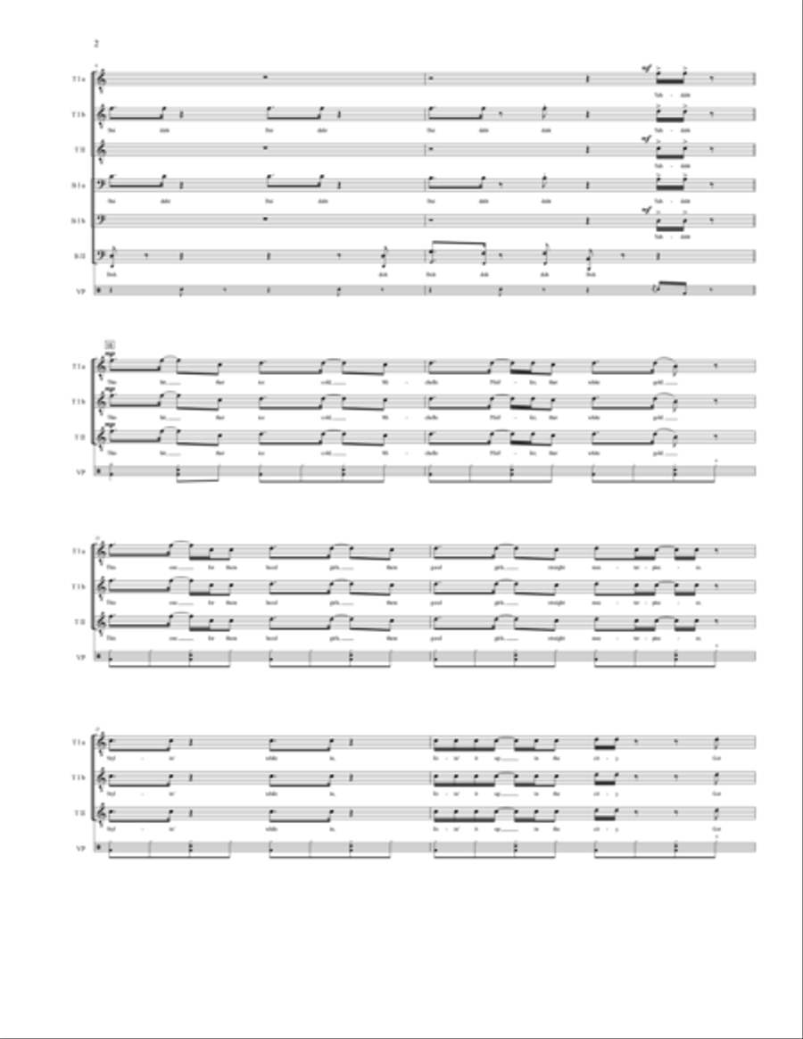 Uptown Funk TTBB scores gallery preview page 3