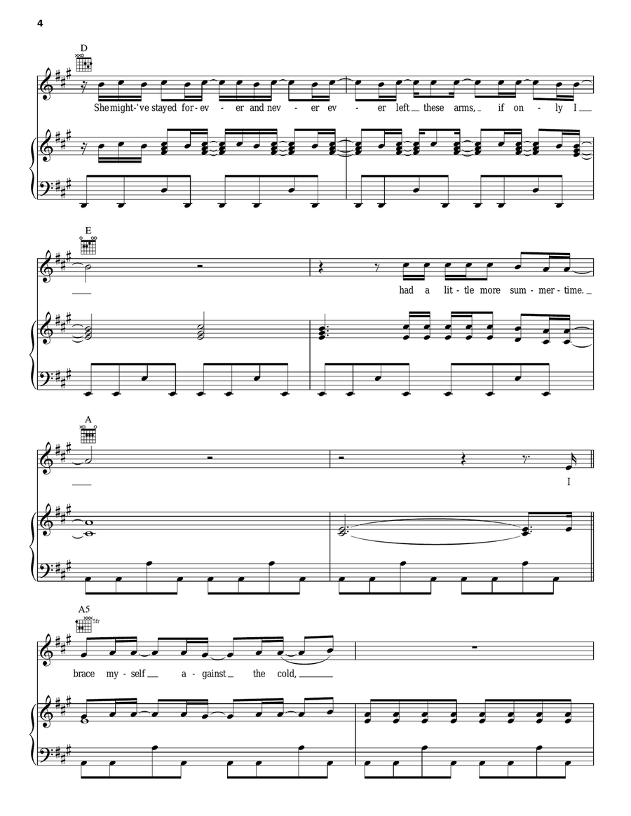 A Little More Summertime Piano, Vocal, Guitar scores gallery preview page 4