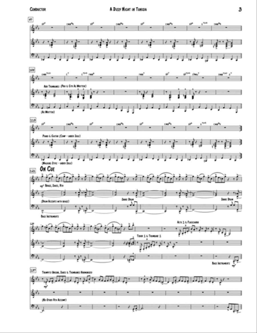 A Night In Tunisia Jazz Ensemble scores gallery preview page 3