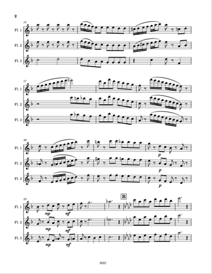 Those Flutes are Crazy Those Flutes are Crazy Woodwind Trio scores gallery preview page 2