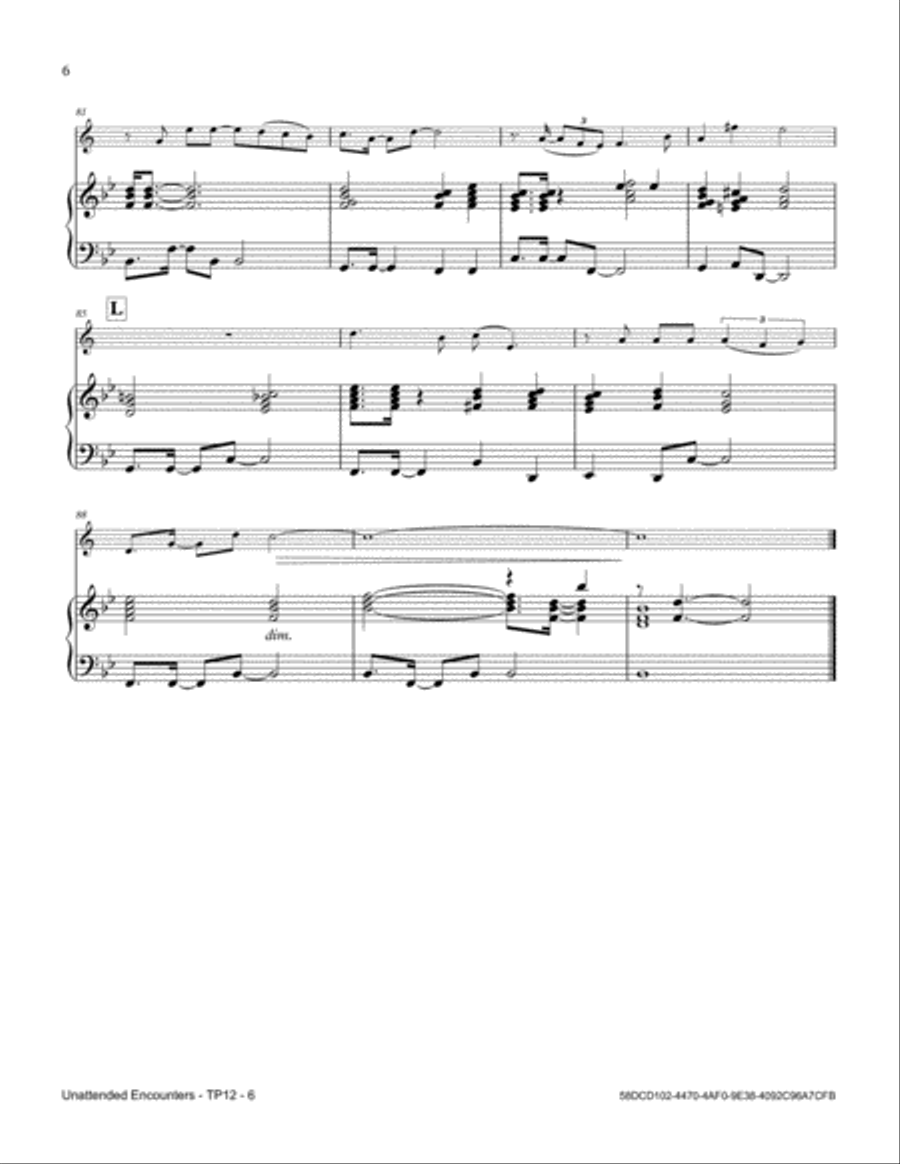 Unattended Encounters Unattended Encounters Trumpet Solo scores gallery preview page 6
