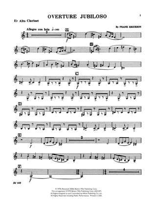 Book cover for Overture Jubiloso: E-flat Alto Clarinet