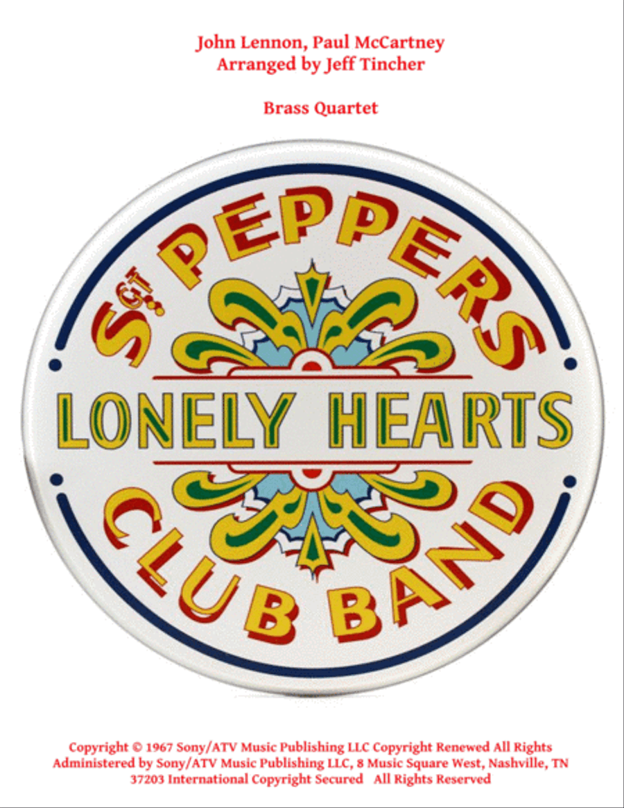 Sgt. Pepper's Lonely Hearts Club Band Brass Ensemble scores gallery preview page 1