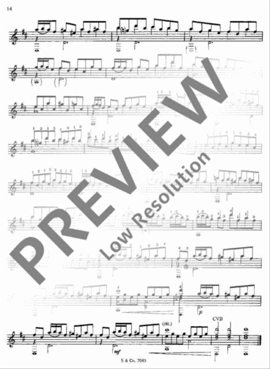 12 Studies Classical Guitar scores gallery preview page 17