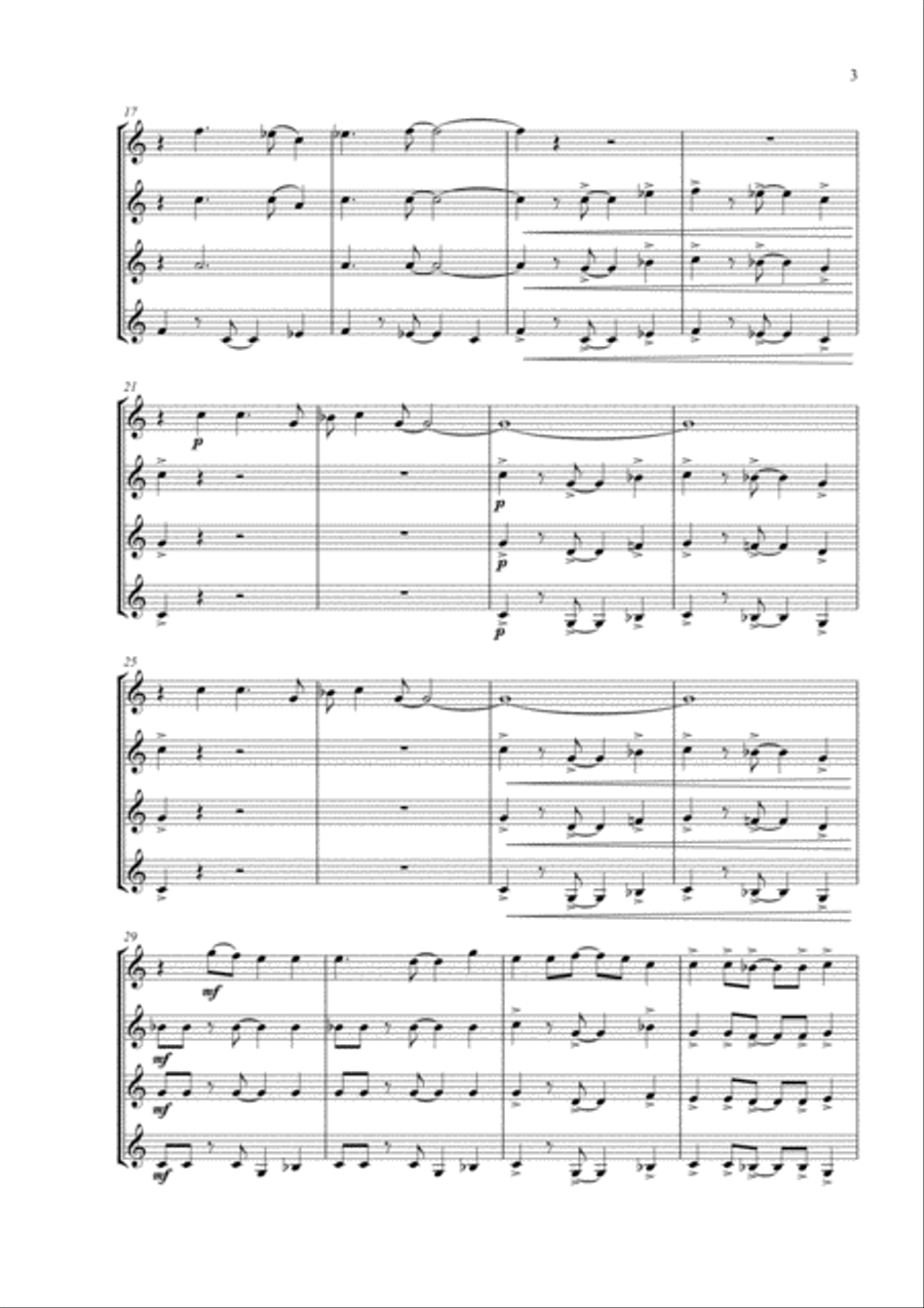 Walk Like An Egyptian Walk Like An Egyptian Woodwind Quartet scores gallery preview page 3