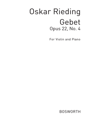 Book cover for Gebet Op.22 No.4