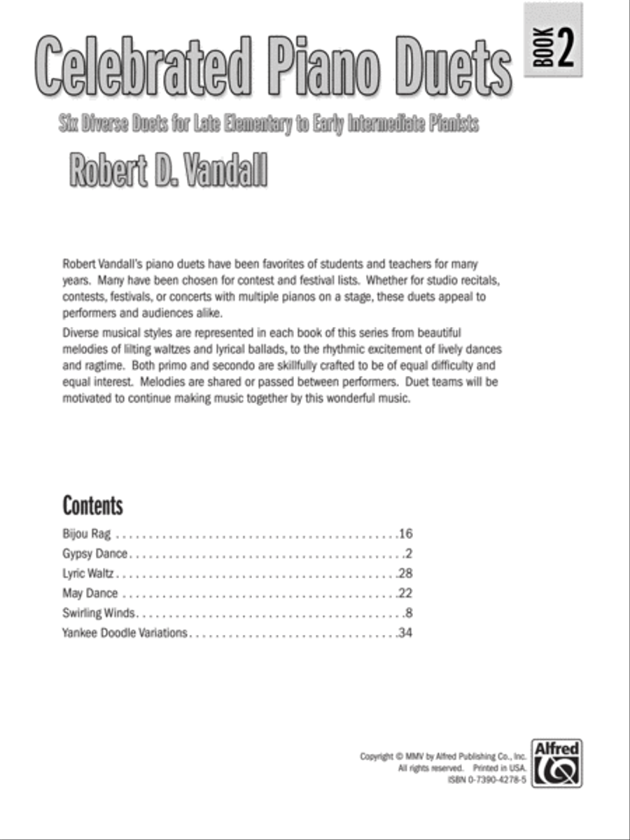 Celebrated Piano Duets, Book 2 Small Ensemble scores gallery preview page 2