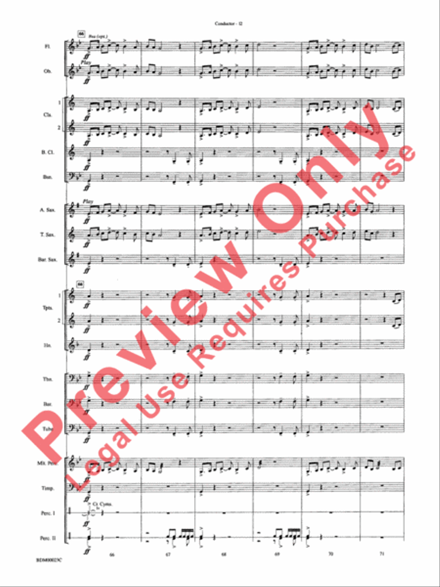 Under the Rice Moon Concert Band scores gallery preview page 15