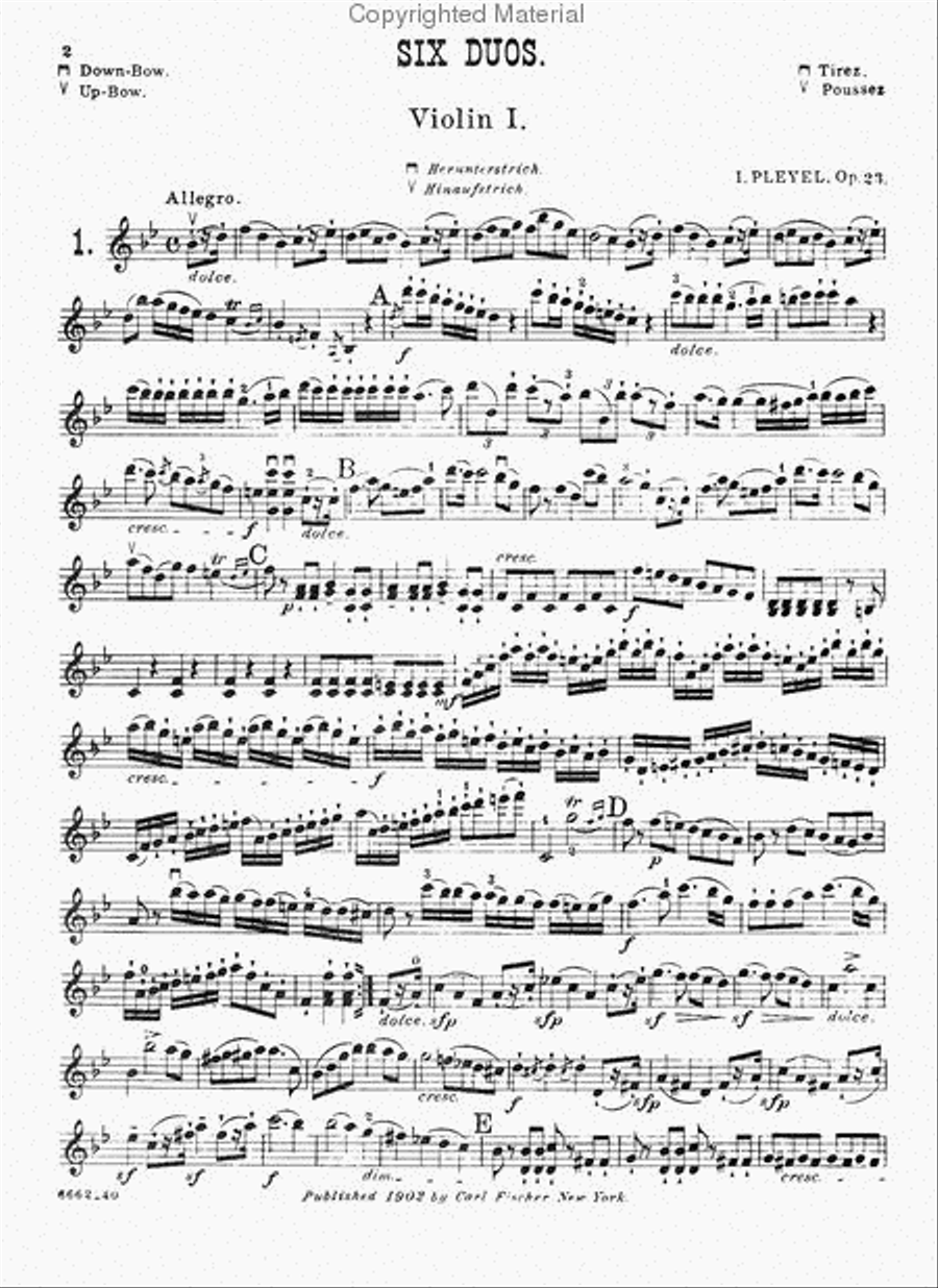 Six Duos Violin scores gallery preview page 2