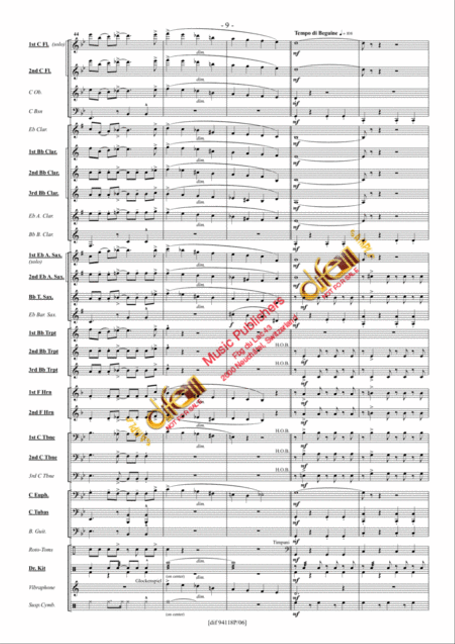 Harlem Nocturne Harlem Nocturne Concert Band scores gallery preview page 11