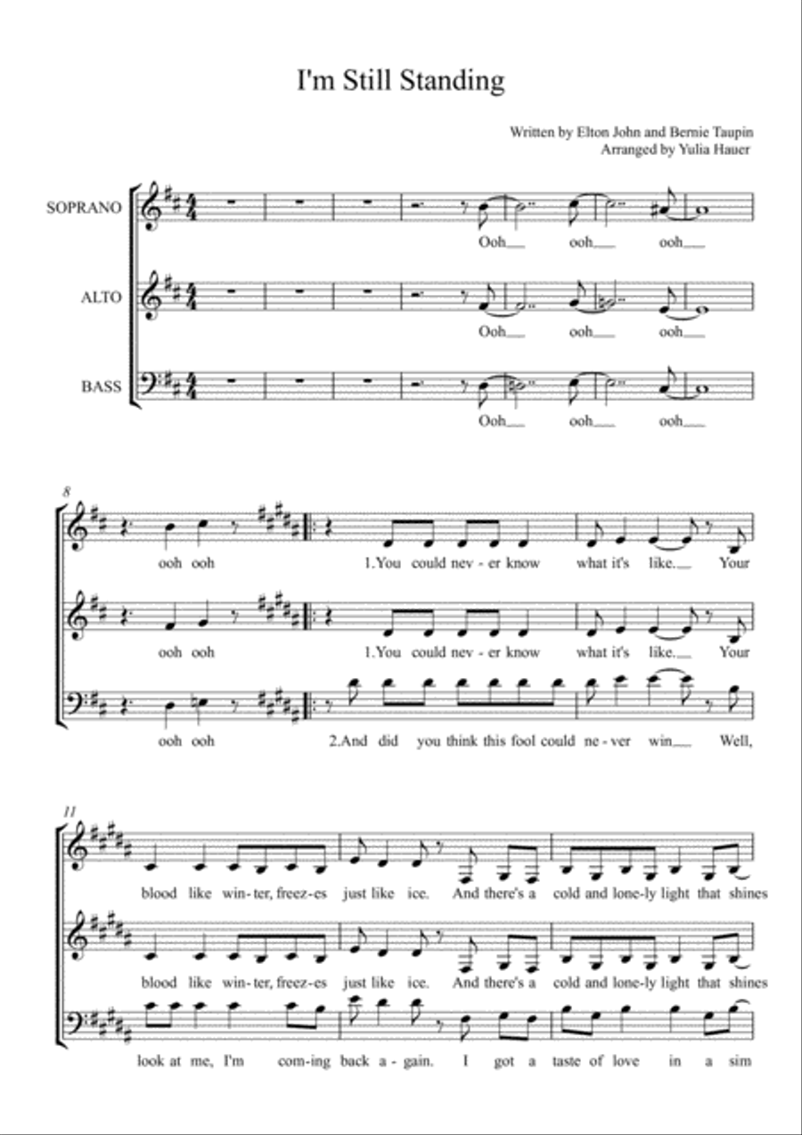 I'm Still Standing I'm Still Standing 3-Part scores gallery preview page 1