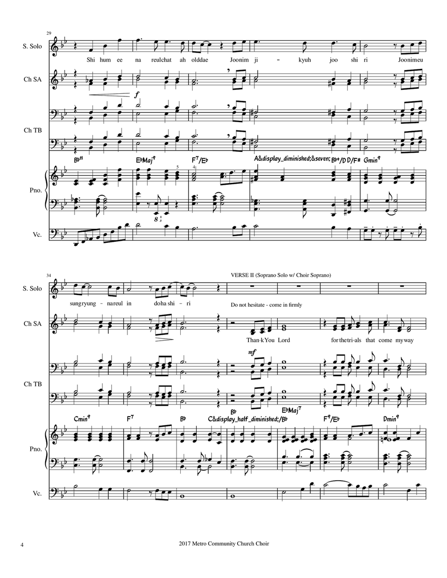 Thank You, Lord Thank You, Lord 4-Part scores gallery preview page 4