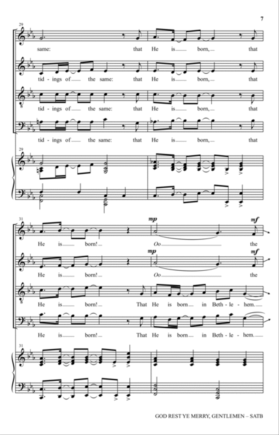 God Rest Ye Merry, Gentlemen 4-Part scores gallery preview page 6