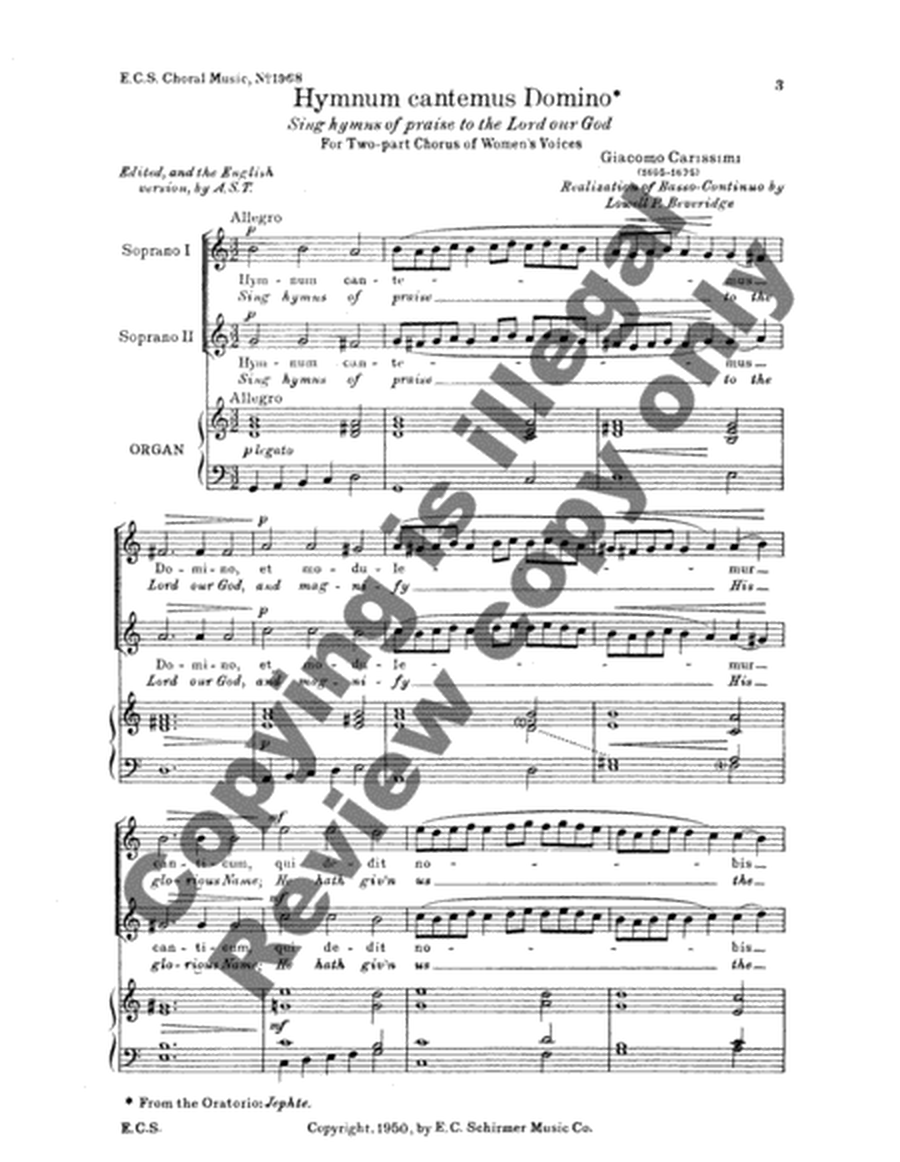 Hymnum Cantemus (Sing hymns of praise)