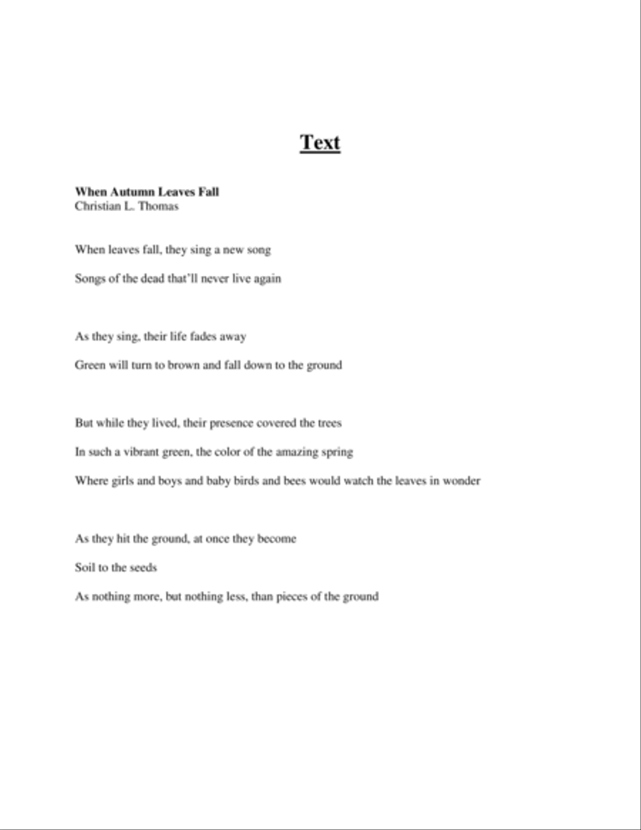 When Autumn Leaves Fall Alto Voice scores gallery preview page 2