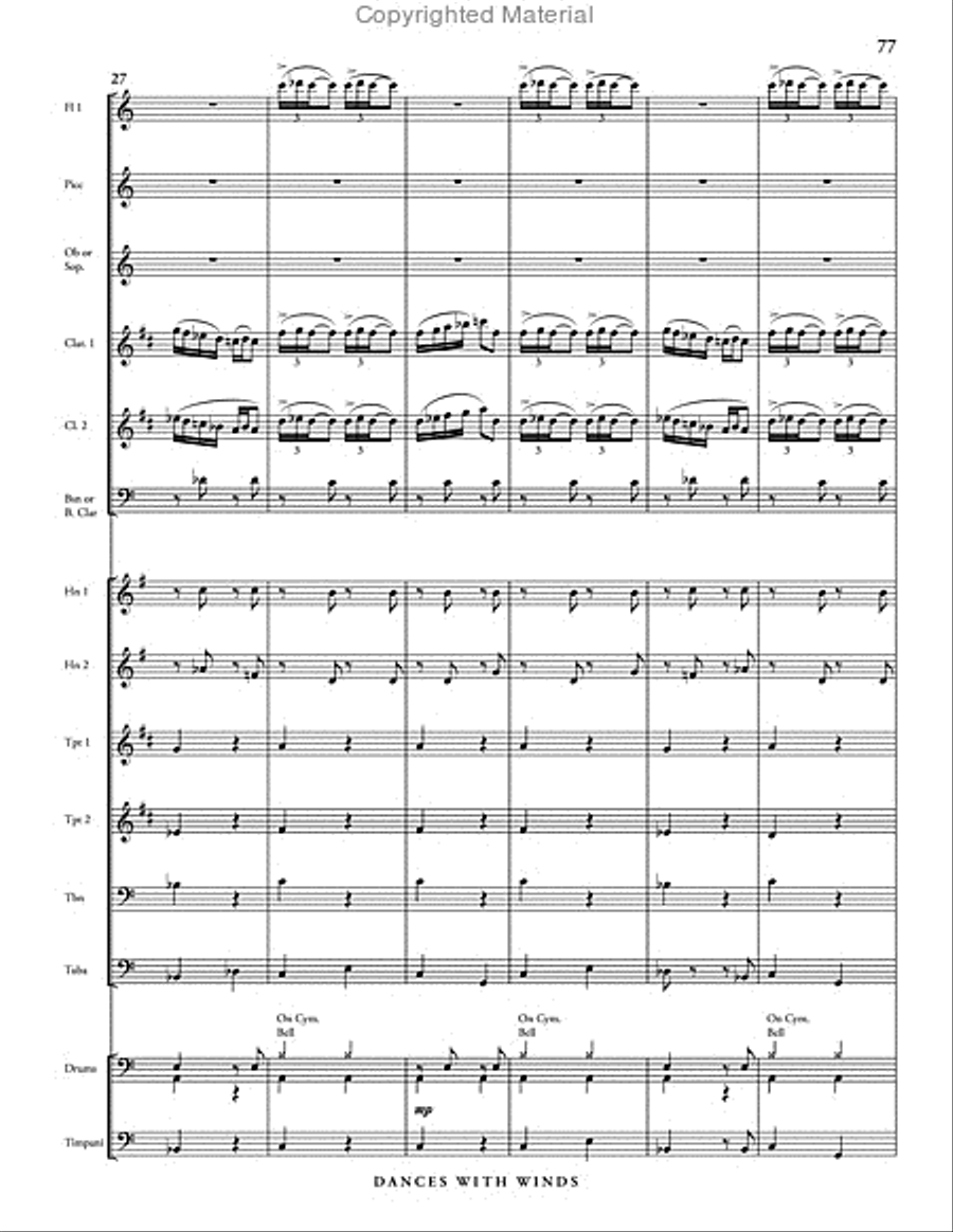 Dances with Winds Concert Band scores gallery preview page 83
