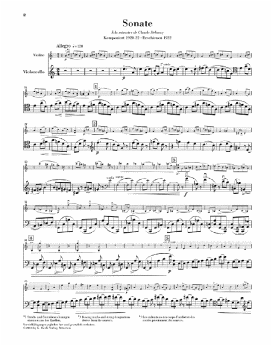Sonata for Violin and Violoncello Cello scores gallery preview page 4
