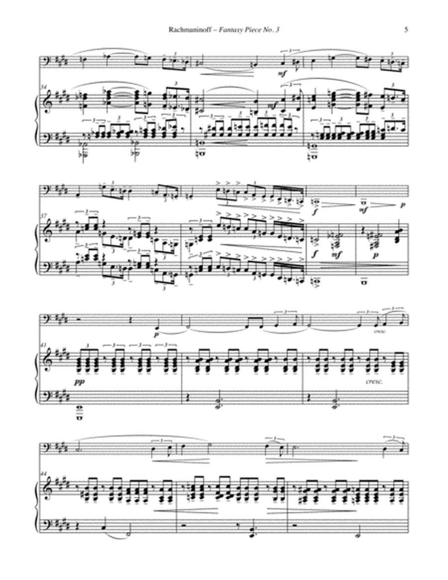 Fantasy Piece Op. 3, No. 3 for solo Tuba or Bass Trombone and Piano