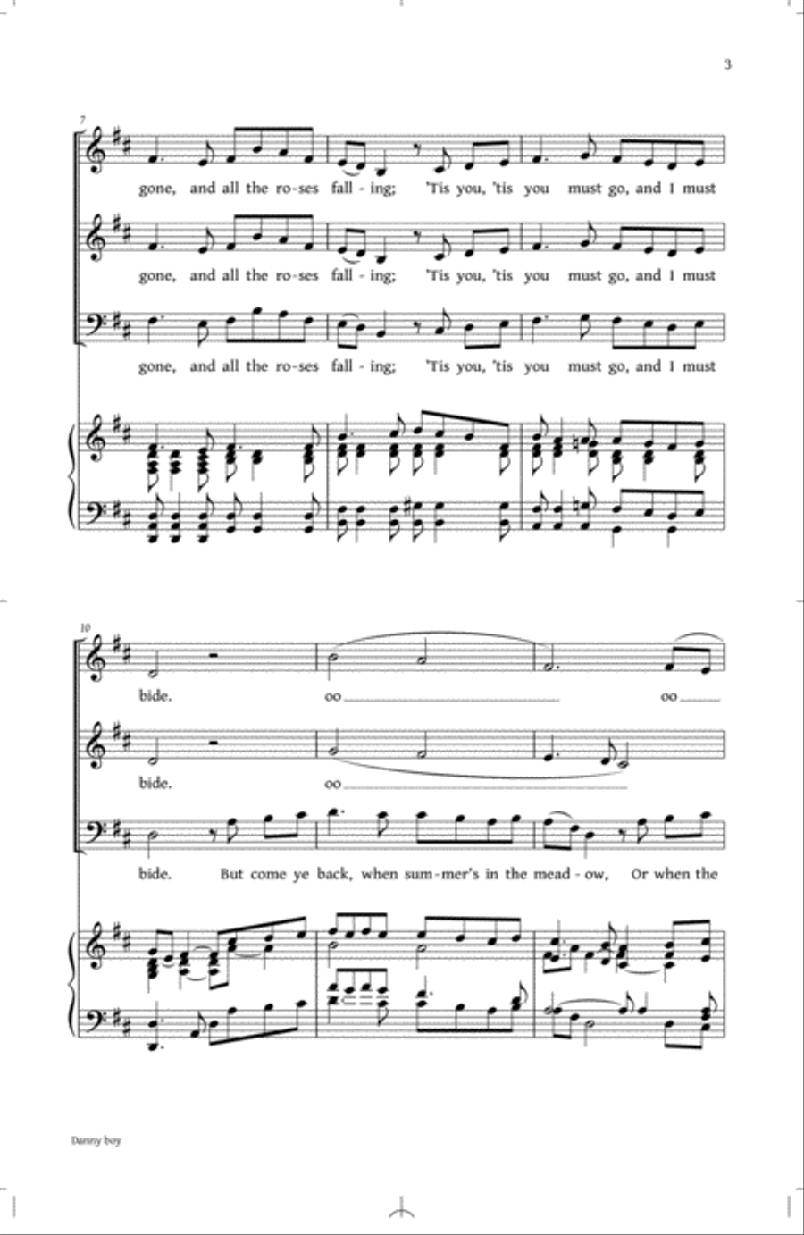 Danny Boy Danny Boy 3-Part scores gallery preview page 2