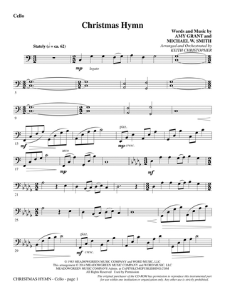 Christmas Hymn - Cello